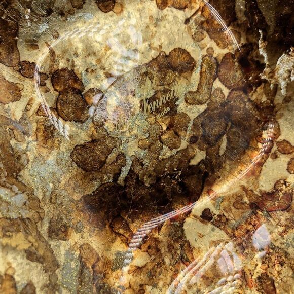 Vetri Di Nennella Italian Art Fused Glass Gold Copper Hand made Square Dish - Picture 6 of 9